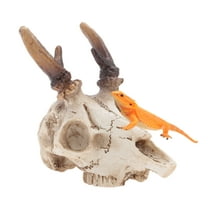 Unique Bargains Gecko Tank Accessories Durable Bearded Dragon Cage Accessory Reptile Climbing Decorative for Leopard Geckos Bearded Dragons Snakes Fish Brown White