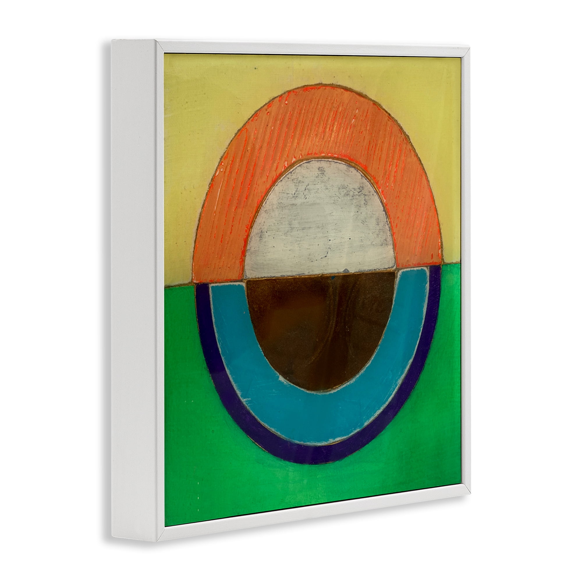 Stupell Industries Balanced Circle Symmetry White Framed Giclee Art, design by Matthew Finger