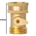 thumbnail image 2 of Water Hose Shut Off Valve, 2 Pack Solid Brass Garden Hose Connector Style1, 2 of 5