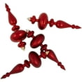 thumbnail image 3 of Northlight Commercial Size 2-Finish Christmas Finial Shatterproof Ornaments - Red -12" - 4ct, 3 of 6