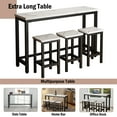 thumbnail image 5 of enyopro Kitchen Table Set for 3, Wooden Dining Table Set, Modern Pub Table Set with Metal Frame, Dining Room Table and Stools Set for Bar/Breakfast Nook/Living Room, JA1887, 5 of 7