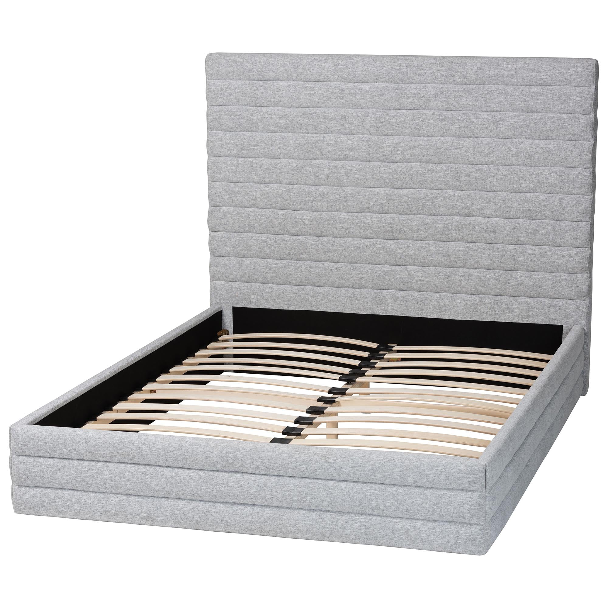 Baxton Studio Cadmus Modern Platform Bed, Queen, Light Grey