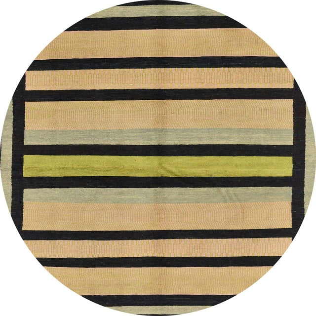Ahgly Company Tapis d'Intérieur Lavables en Machine, Ronds Abstraits Brun Foncé, Ronds de 6'