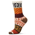thumbnail image 2 of MeMoi Snow Dazzle Geometric Cozy Crew Sock - Womens - Female, One Size, Acai, 2 of 7