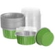 thumbnail image 1 of 50Pcs Tazas para Hornear con Tapas 5oz Forros de Aluminio Desechables Mini Recipientes Soportes Cajas para Postres Boda Fiesta, Verde, 1 of 6