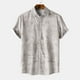 thumbnail image 2 of Mens Manga Corta Botón Abajo Camisas Impresas Cuello de Vuelta, Ligero Casual Hombres Camisas de Verano, 2 of 9
