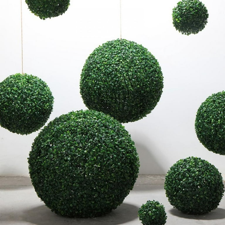 Pretty Comy Artificial Green Plant Decorative Balls, Indoor Topiary Bowl  Filler Greenery Balls, Opening Celebration Hanging Green Ball 