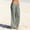 Dark Gray, variant on Women's Linen Wide Leg Pants, Pleated Waist Single Patch Pocket, Breathable Linen for Coastal Beach Stroll in Summer Green S