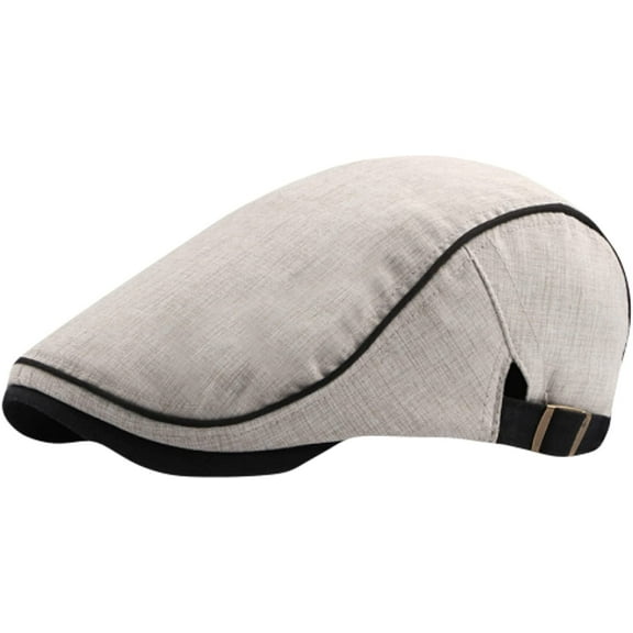 CoCopeaunts Newsboy Cap Spring Summer Men Women Hat Fashion Western Style Duckbill Ivy Flat Cap Adjustable Cotton Beret Cap
