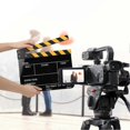 thumbnail image 4 of Acrylic 30x25cm Clapperboard Director Movie Clappers Film and Television Photography PropYellow striped blackboard(PAV1YBE), 4 of 4