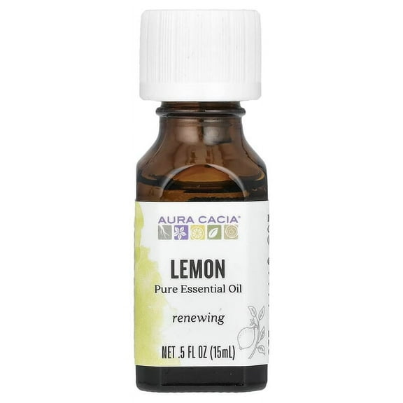 Aura Cacia 100% Pure Essential Oil Lemon 0.5 fl oz