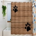 thumbnail image 6 of Farmhouse Shower Curtain, Cute Animal Claws Vintage Brown Wooden Board Waterproof Shower Curtain Set with 12 Hooks Lightweight Bath Curtains Fabric Bathroom Decor 48x72 Inches, 6 of 9