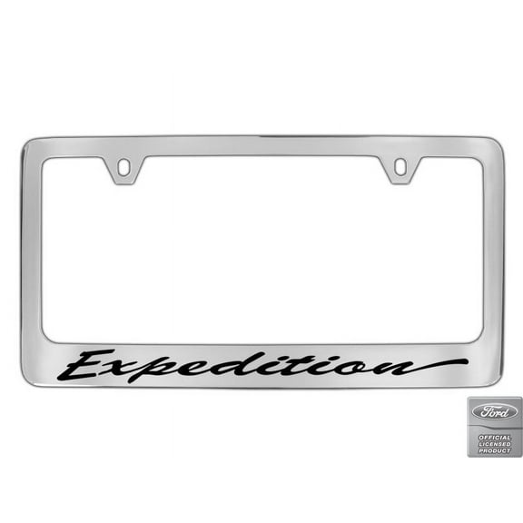 Ford Expedition Script Chrome Plated Metal License Plate Frame Holder