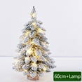 thumbnail image 4 of DAMAI Mini Flocked Artificial Tabletop Small Xmas Trees, Prelit Tabletop Christmas Tree Snow Flocked Christmas Tree with Led Lights Wood Base Mini Xmas Pine Tree for Table Desk Home Christmas Decor, 4 of 6