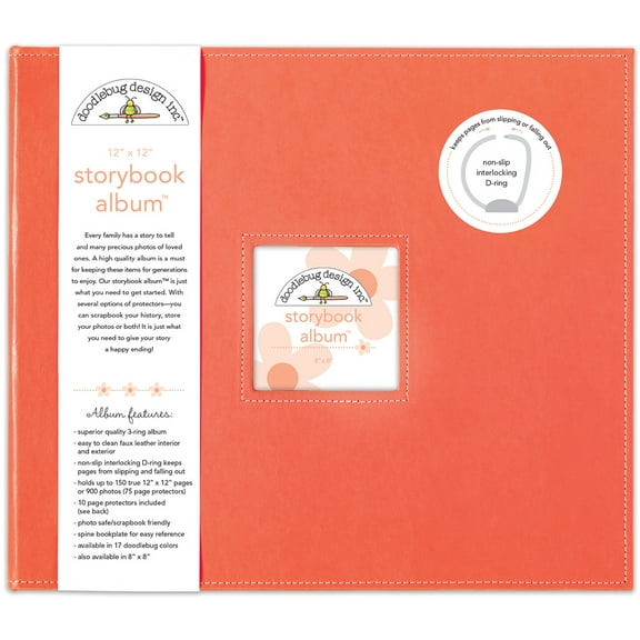 Doodlebug Storybook Album 12"X12"-Coral