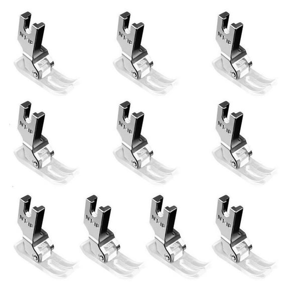 10PCS Sewing Machine Presser Feet Clear Plastic Presser Foot Easy Installation Sewing Machine Accessories for Stitching
