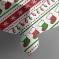 thumbnail image 5 of Red Christmas Stocking and Snowflake Pattern Square Tablecloth,Waterproof Square Table Cover,Wipeable Spillproof Washable Table Cover for Home Kitchen Party Decor 42"X42"(107x107cm), 5 of 6