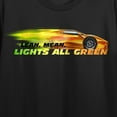 thumbnail image 2 of Fast & Furious Lean Mean Lights All Green Crew Neck Short Sleeve Women's Black Crop Top-XL, 2 of 3