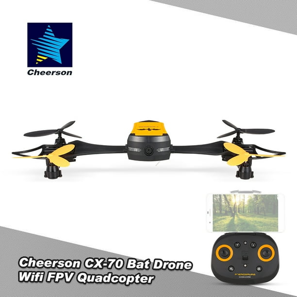 Cheerson Cx 70 Transformable Bat Drone 0 3mp Camera Wifi Fpv Wearable Quadcopter G Sensor Selfie Drone Walmart Com Walmart Com