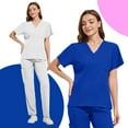 thumbnail image 5 of Cute Scrubs for Women Set, Affordable Caregiver Work Clothes 2-Piece Set Non-Shrink Colorfast Fabric 2025 Trending Nurse Loungewear Moisture-Wicking Polyester Blend Outfits White Xl, 5 of 6