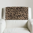 thumbnail image 3 of Xoenoiee Brown Leopard Print Non Slip Headrest Cover for Furniture Slipcovers, Leather Headrest Protector for Recline Chair Head Protector with Hook & Loop Tape, 1 Pack, 3 of 7