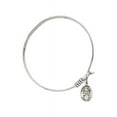 thumbnail image 2 of 6 1/4 inch Round Eye Hook Bangle Bracelet w/ St. Agatha in Sterling Silver, 2 of 3