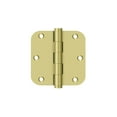 thumbnail image 3 of 3.5" x 5/8R Solid Brass Hinge 2/pk - Polished Brass, 3 of 3