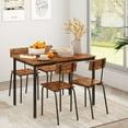 thumbnail image 4 of Dining Table Set, 5 Piece Dining Room Table Set for Small Spaces, Kitchen Table and 4 Chairs, Rectangular Modern Bistro Table Set, Steel Frame, Easy to Assemble, 4 of 9