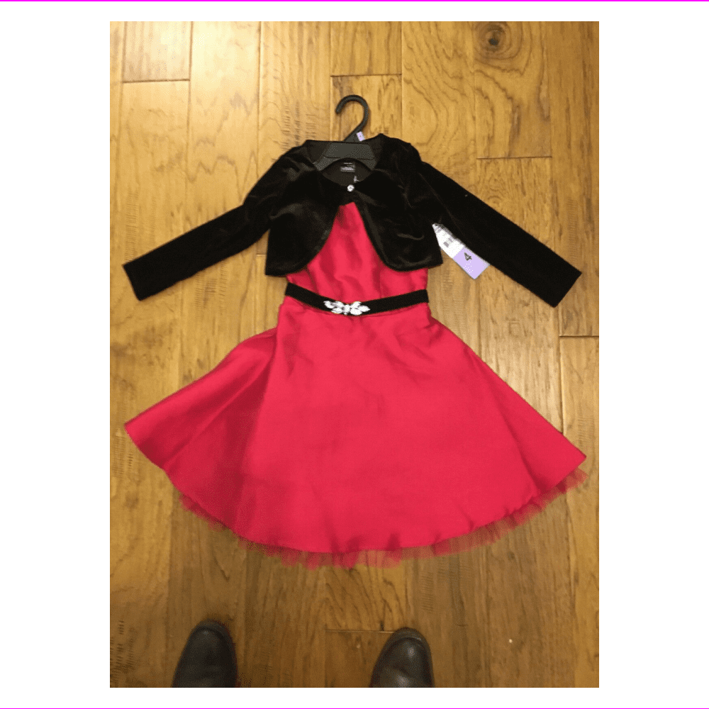 Zunie Zunie Girl's Dress Holiday 5/Red