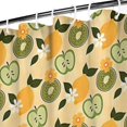 thumbnail image 3 of Yellow Lemon Fruit Mixed Fruits Yellow Pattern Shower Curtain 36"x72" ,Bathroom Decorative Shower Curtains Set with 12 Hooks,Modern Waterproof Washable Shower Curtain, 3 of 6
