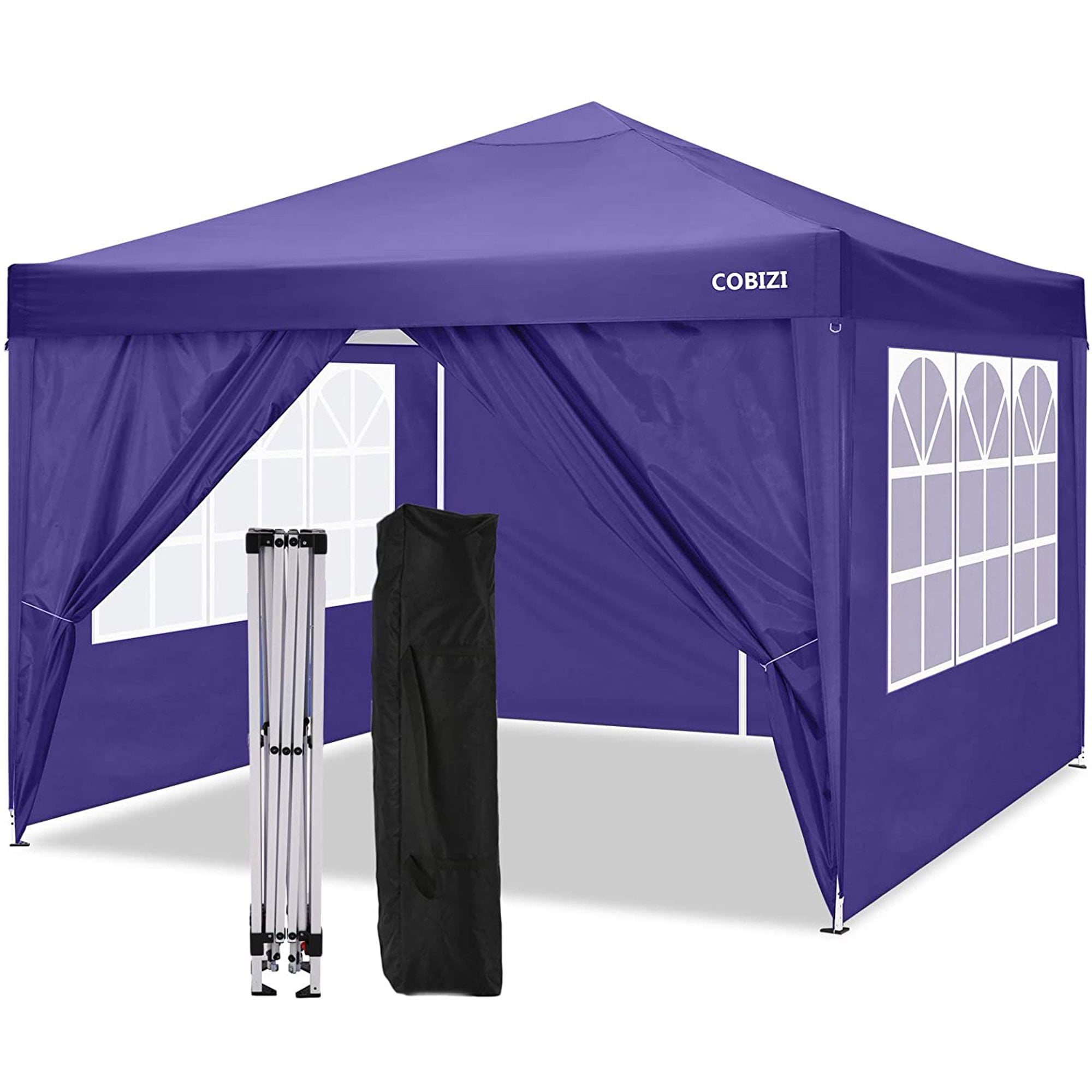 10'x10' Pop Up Canopy Party Tent F Model Upgraded Frame Purple 
