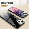 thumbnail image 6 of Compatible with iPhone 13 mini Case,Cute Starry Sky Patterned  Fashionable Tempered Glass Back with Soft Silicone Bumper Lightweight Protective Phone Case for iPhone 13 mini,Dreamy, 6 of 11