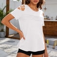 thumbnail image 5 of Women's Summer Tops Summer Solid Color Slant Neck Sleeveless Top Tunic Tops Cute Loose Ladies Blouses Beige XS, 5 of 10