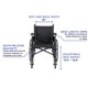 thumbnail image 3 of Invacare - 9XT_29154 / T94HAP 9000 XT Silla de ruedas ligera de alto rendimiento, con brazos a la altura del escritorio y reposapiernas elevables T94HAP con almohadillas acolchadas para pantorrillas,, 3 of 5