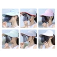 thumbnail image 5 of Sombrero para el sol plegable de ala ancha con cremallera, gorra para el cuello con bloqueo UV, sombrero para el sol de playa para verano al aire libre, 5 of 5