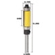 thumbnail image 4 of 2pcs / Set 1/4 Diámetro Del Vástago Bits Router, Durable Junta Router Bit Herramienta De Corte De Carpintería, 1/2 De Diámetro De shamjiam Broca de fresado de ajuste al ras, 4 of 5