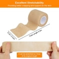 thumbnail image 2 of 12 Piezas Cinta Autoadhesiva, Cinta Adhesiva Beige de 5 cm x 4,5 m, Cinta Adhesiva Elástica Impermeable Cinta Médica para Deportes, Primeros Auxilios, Mascotas, 2 of 5