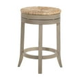 thumbnail image 4 of Carolina Classics Irving  24" Swivel Rush Seat Counter Stool in Weathered Gray, 4 of 4