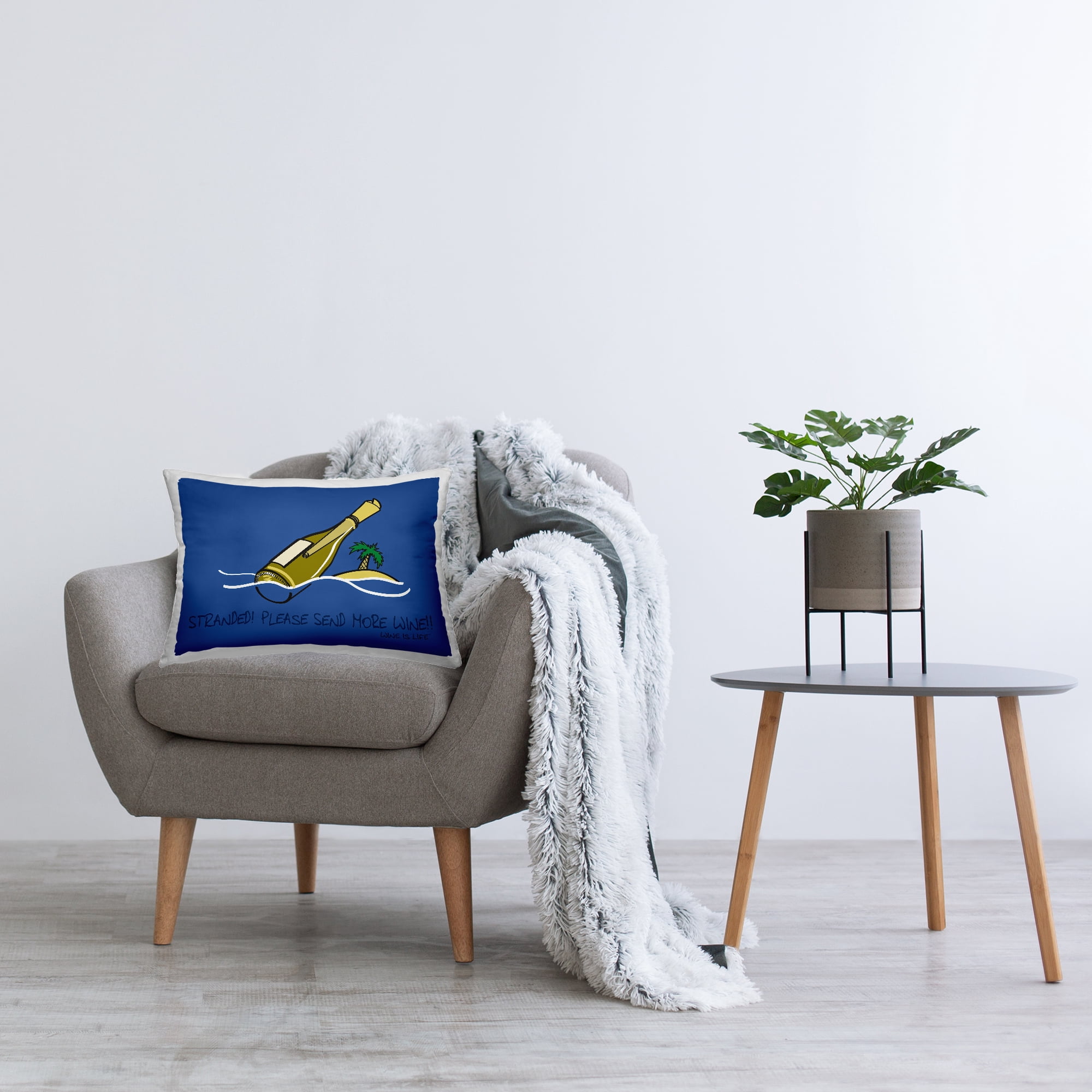 Stupell Industries Stranded Send More Wine Decorative Printed Throw Pillow Design by WIL.