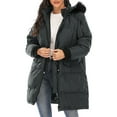 thumbnail image 5 of YouLoveIt Women's Winter Long Coat Down Jackets Down Coat Mid-Length Down Jacket Coat Zipper Up Puffer Down Jackets Coats Outwear Long Sleeves Puffer Jacket, 5 of 8