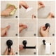 thumbnail image 3 of PTOOTP Portarrollos de papel higiénico de pared para baño, con ventosa, ABS, color negro, 3 of 7