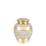 Perfect Memorials Small Brass Mother Of Pearl Cremation Urn