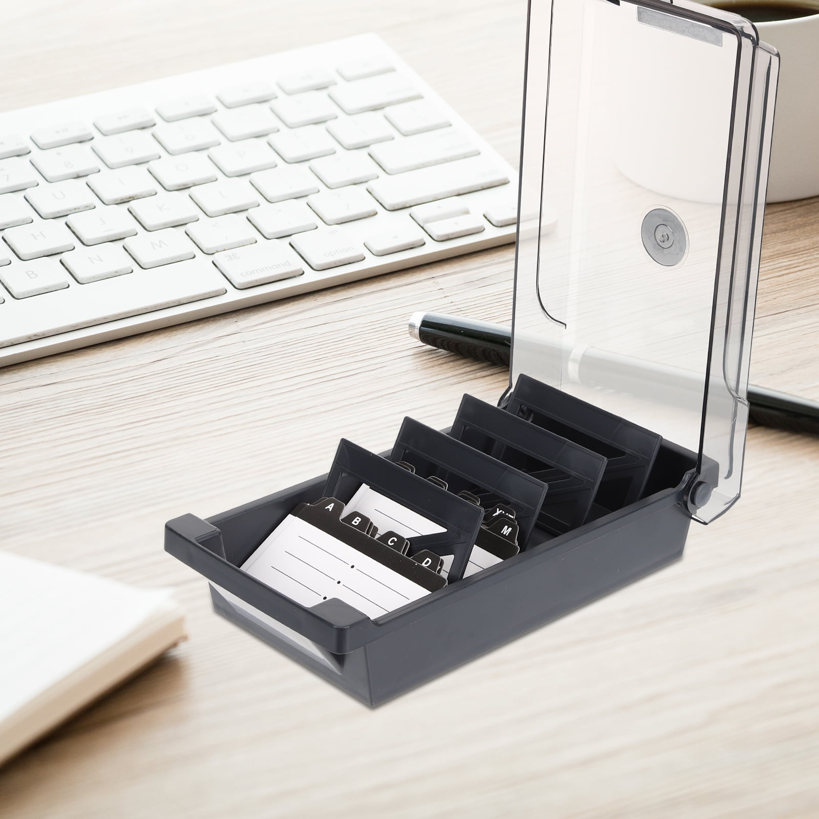 2 PCS Id Card Boxes Index Case Sturdy Holder Business