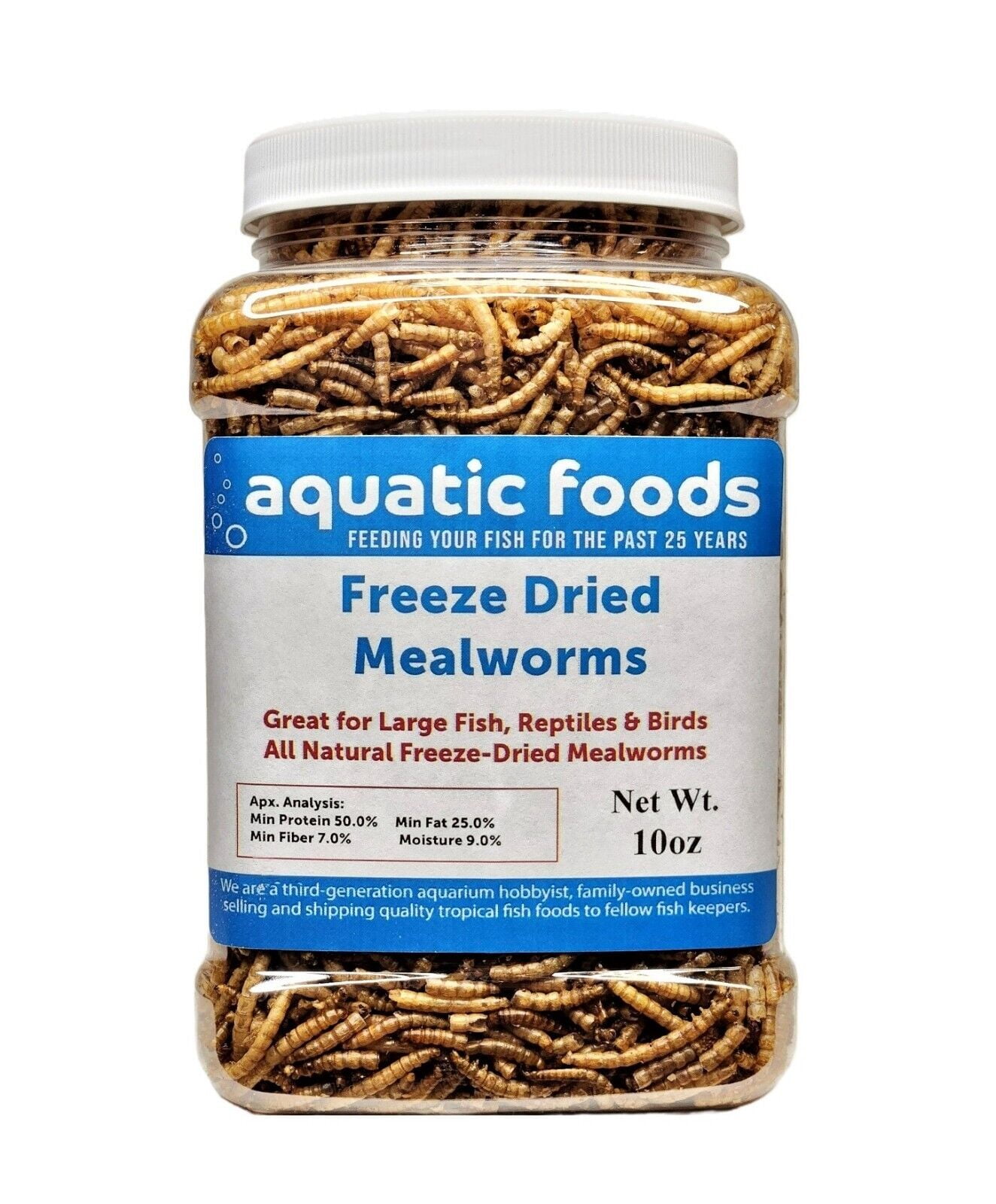 Mealworms Freeze Dried Mealworms for Tropical Fish, Pond Fish