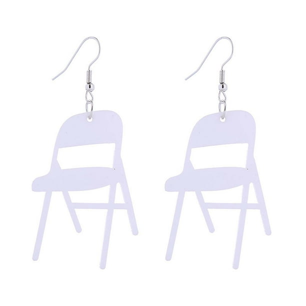 Xihbxyly Pendientes de Silla Plegable, Joyería Miniatura Única, Collar Deportivo Llamativo, Diseño Acrílico Duradero, Apoya La Igualdad y La Resiliencia, Ideal para Activistas y Políticos, Incluye Un