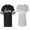 Men Black / Women Heather, variant on Groom & Bride Matching Couple Cotton Jerseys (Men Black / Women Black) (Men XXL / Women XXL)