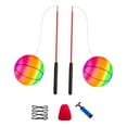 thumbnail image 3 of Fitness Ball Arm Práctica Tenis Entrenamiento Deporte aire libre Tetherball Pole Gym Rojo Cola Pelota de lanzamiento de fitness, 3 of 8