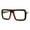 Tortoise, variant on Thick Square Eyeglasses Clear Lens Frame Super Oversized Fashion Matte Black