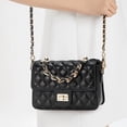 thumbnail image 5 of Genuine Leather Cowhide Crossbody Bag, Women's Quilted Chain Shoulder Purse, 5 of 10