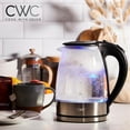thumbnail image 4 of COOK WITH COLOR Rapid Boil Electric Kettle 1200-Watt Glass Water Boiler, 1.7 L Black, 4 of 6